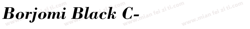 Borjomi Black C字体转换